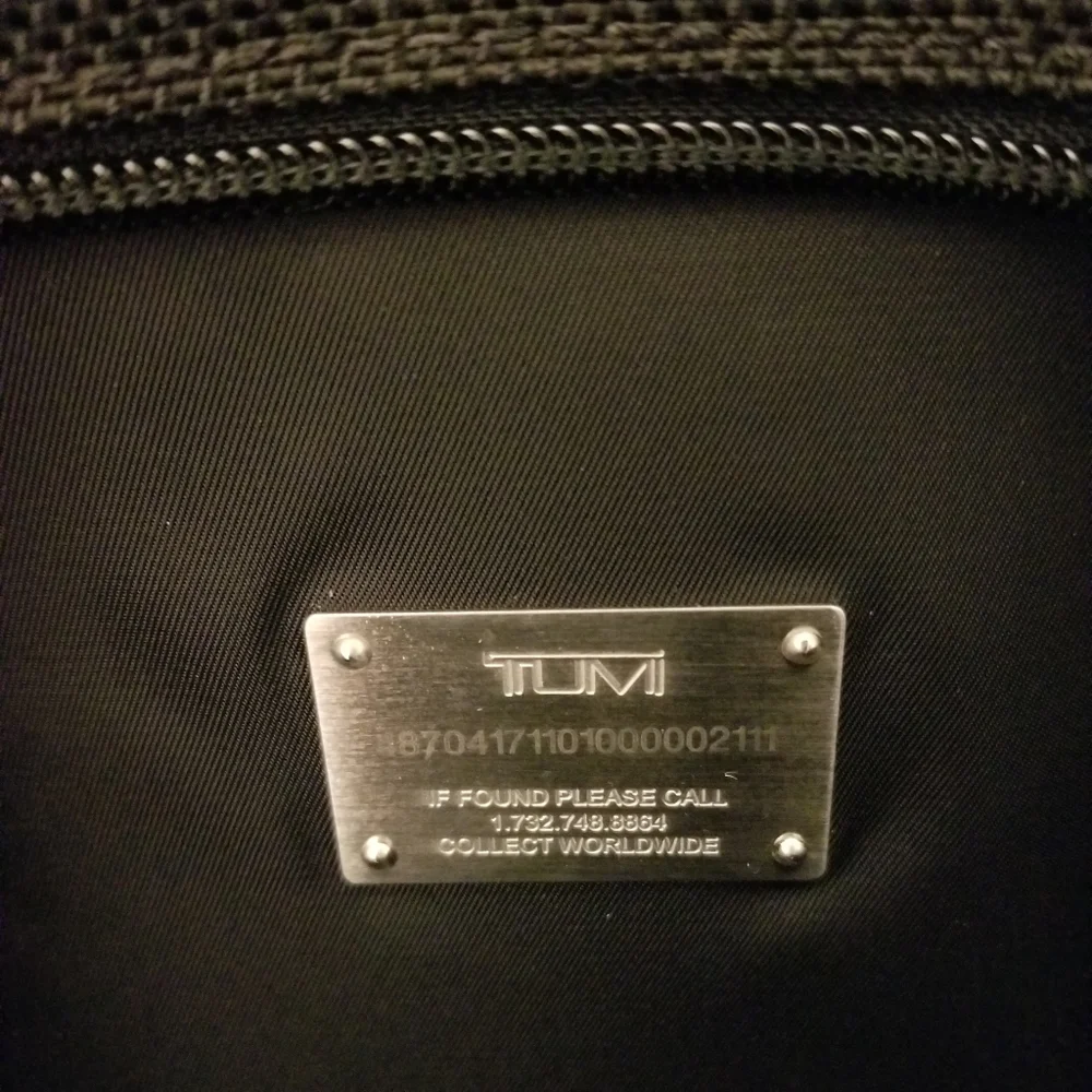 Tumi Black Nylon Tote Bag with Leather Trim